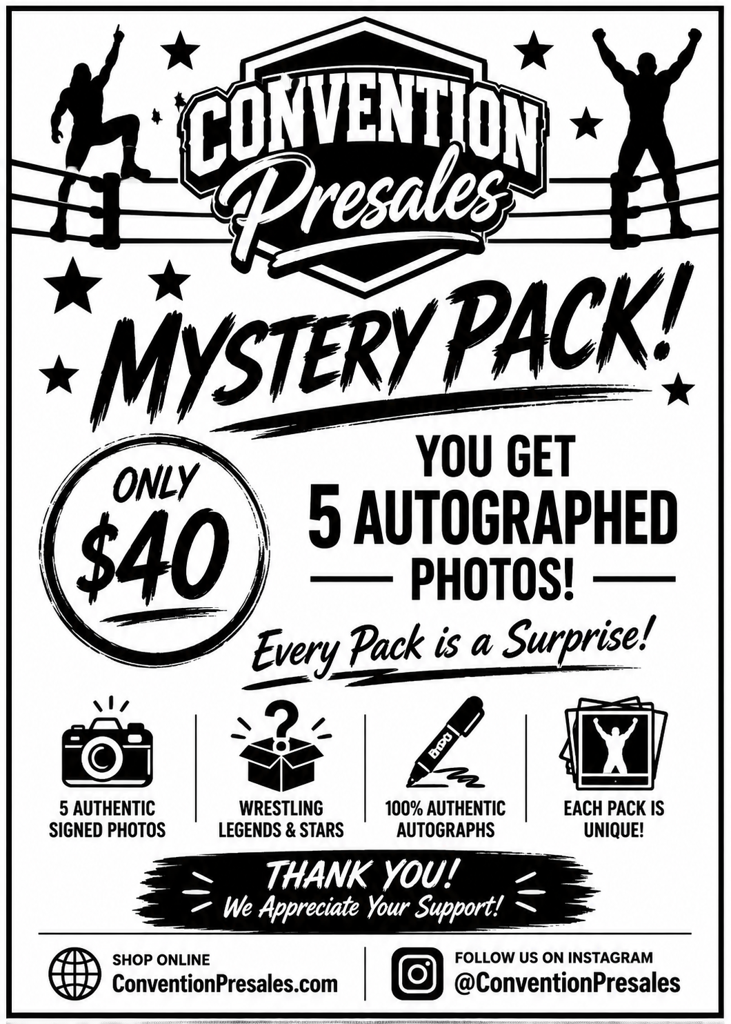 Hall of Heroes Comicon Autographed Photos Mystery Pack Pre Order
