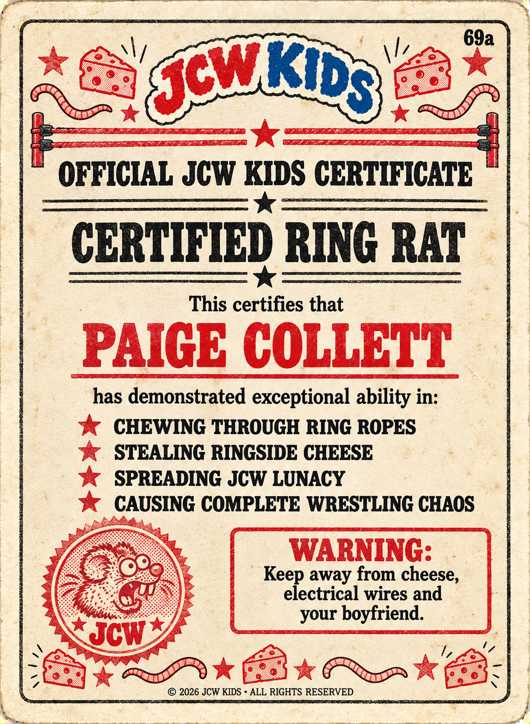 Pre-order Paige Collett JCW Kids Cards