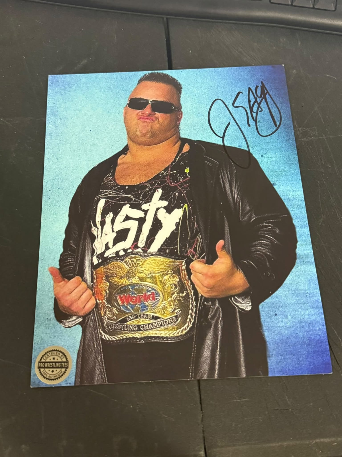 Jerry Sags autographed signed 8x10 photo WWE WWF JSA Nasty Boys