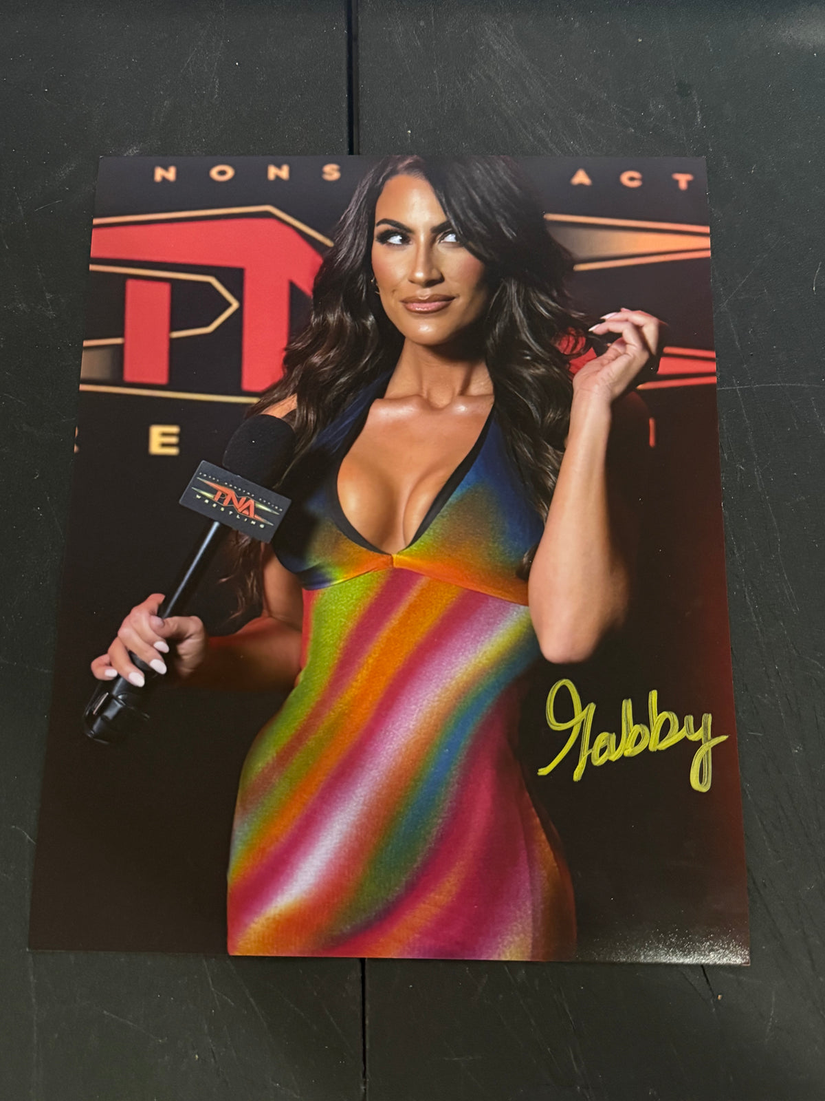 Gabby LaSpisa Autographed 8x10 Photo TNA Impact Wrestling