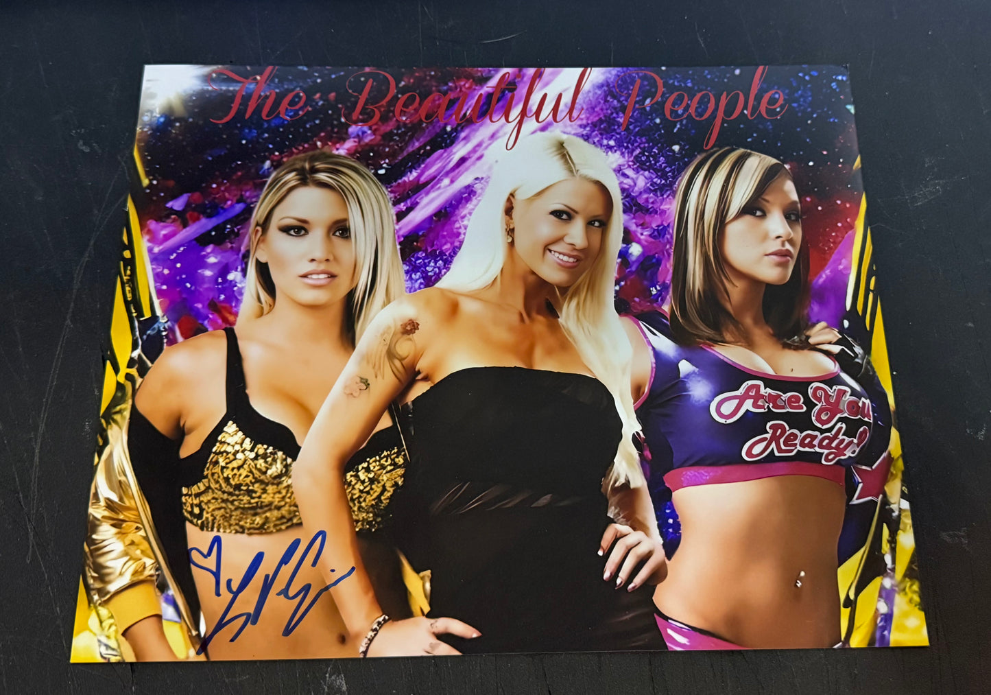 The Beautiful People Autographed 8x10 Photo Signed Lacey Von Erich