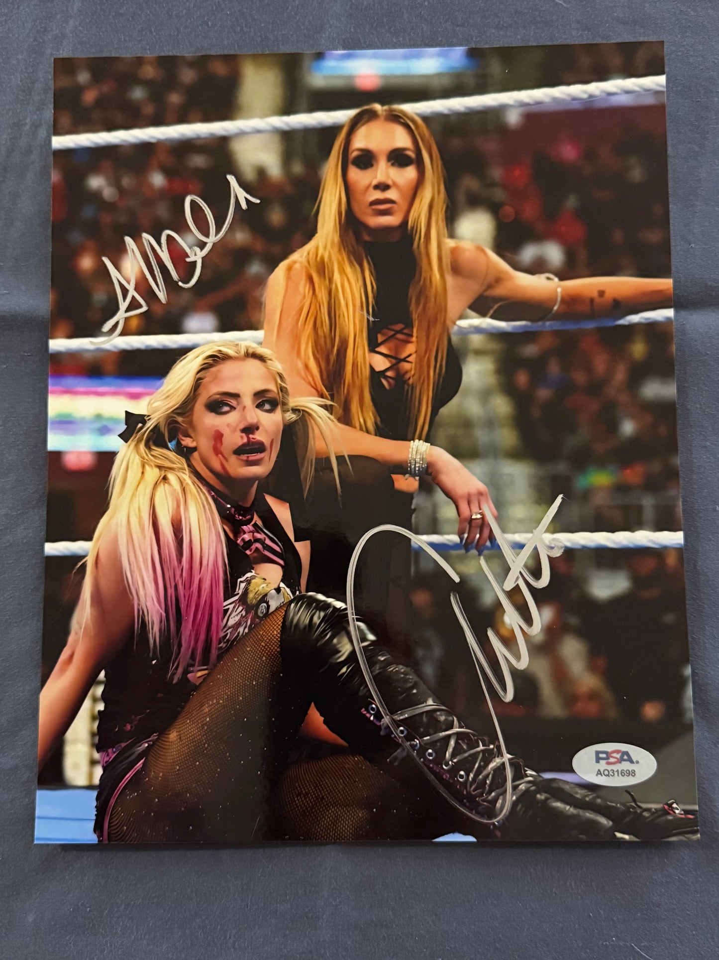 Alexa Bliss & Charlotte Flair Dual Signed 8x10 Autographed Photo PSA Certified