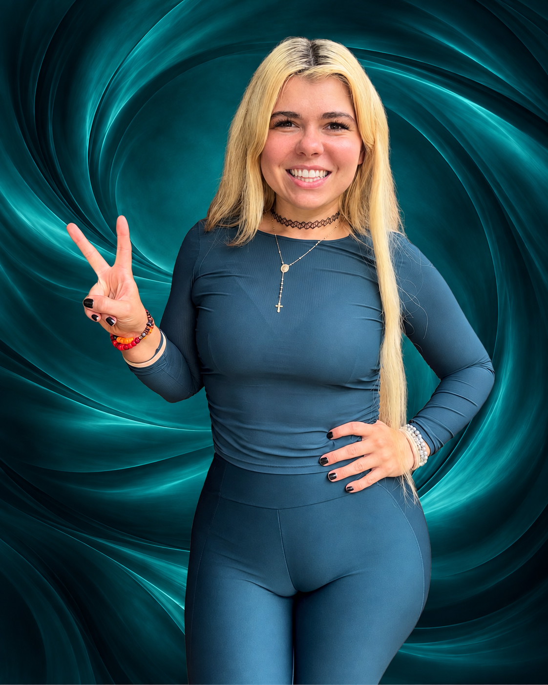 Pre-order Paige Collett Teal Swirl 8x10