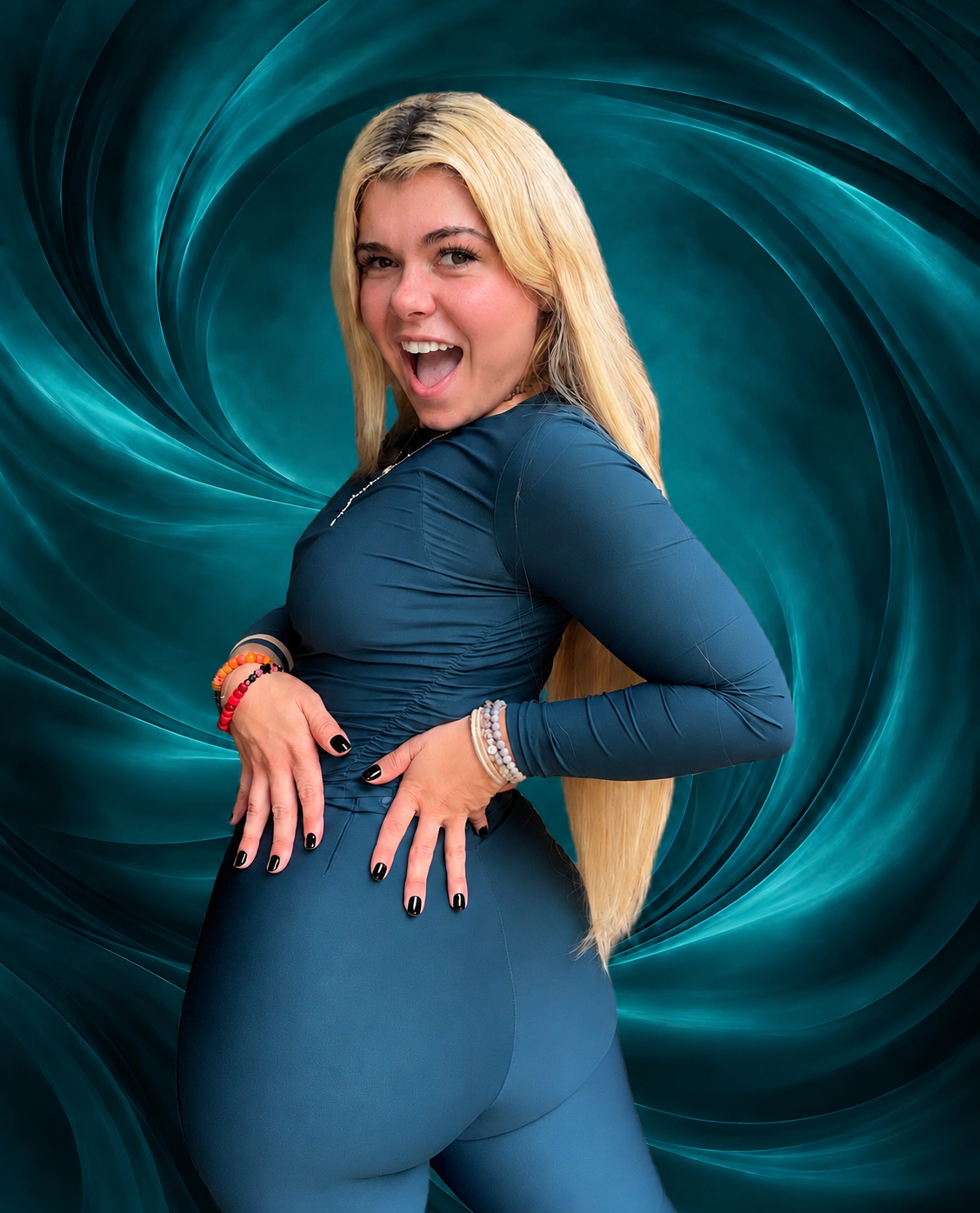 Pre-order Paige Collett Teal Swirl 8x10