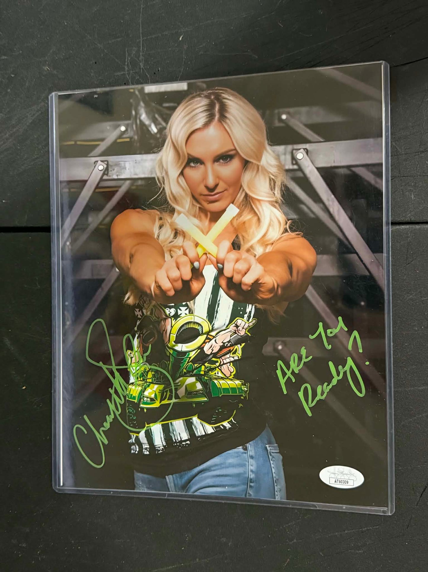 Funhouse Metallic Charlotte Flair autographed and inscribed 8x10 Photo DX Themed