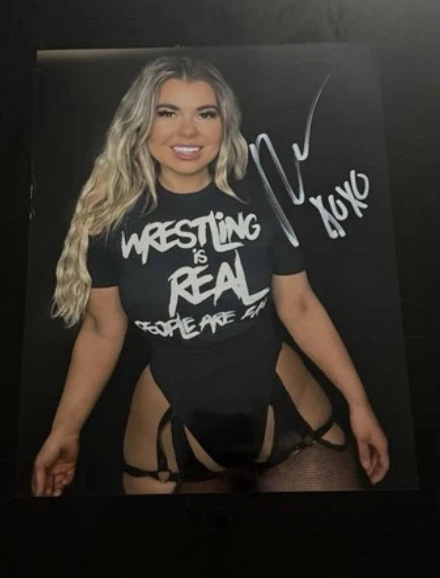 Paige Collette Black Dahlia 8x10 SIGNED Photo Wrestling Autograph CRPS Advocate