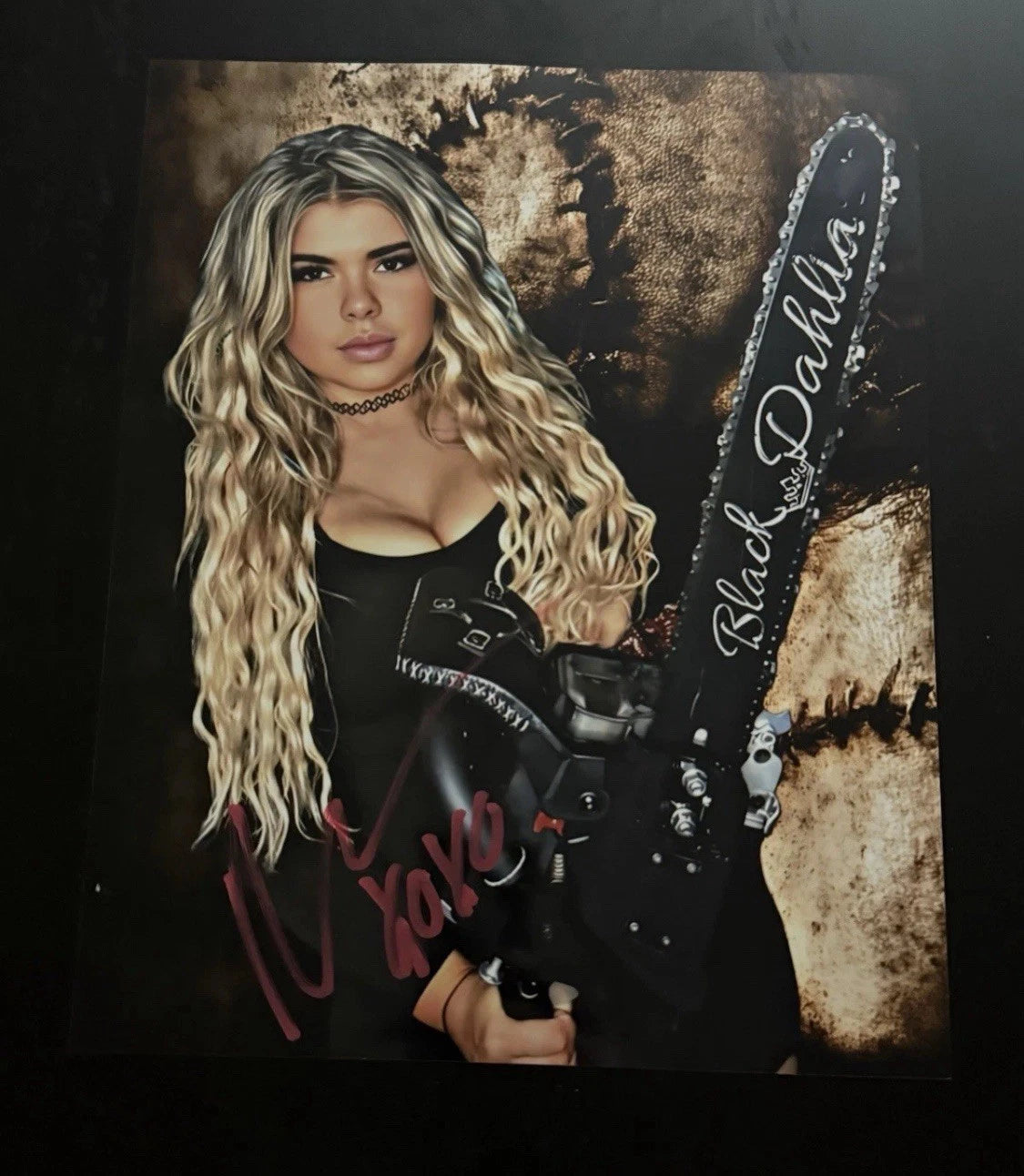 Paige Collette Black Dahlia 8x10 SIGNED Photo Wrestling Autograph CRPS Advocate