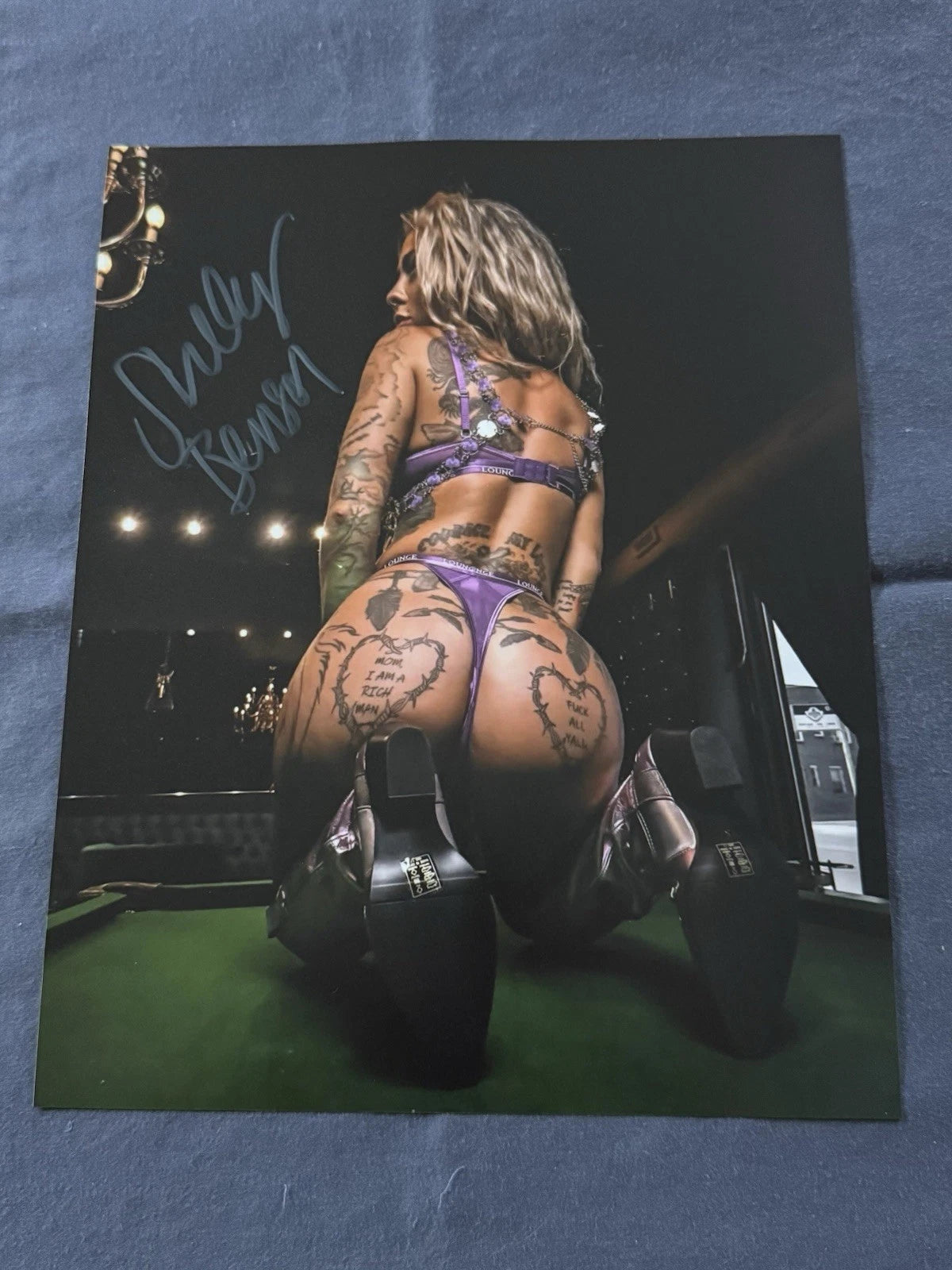 "The Bombshell" Shelly Benson Signed Autographed 8x10 Photo