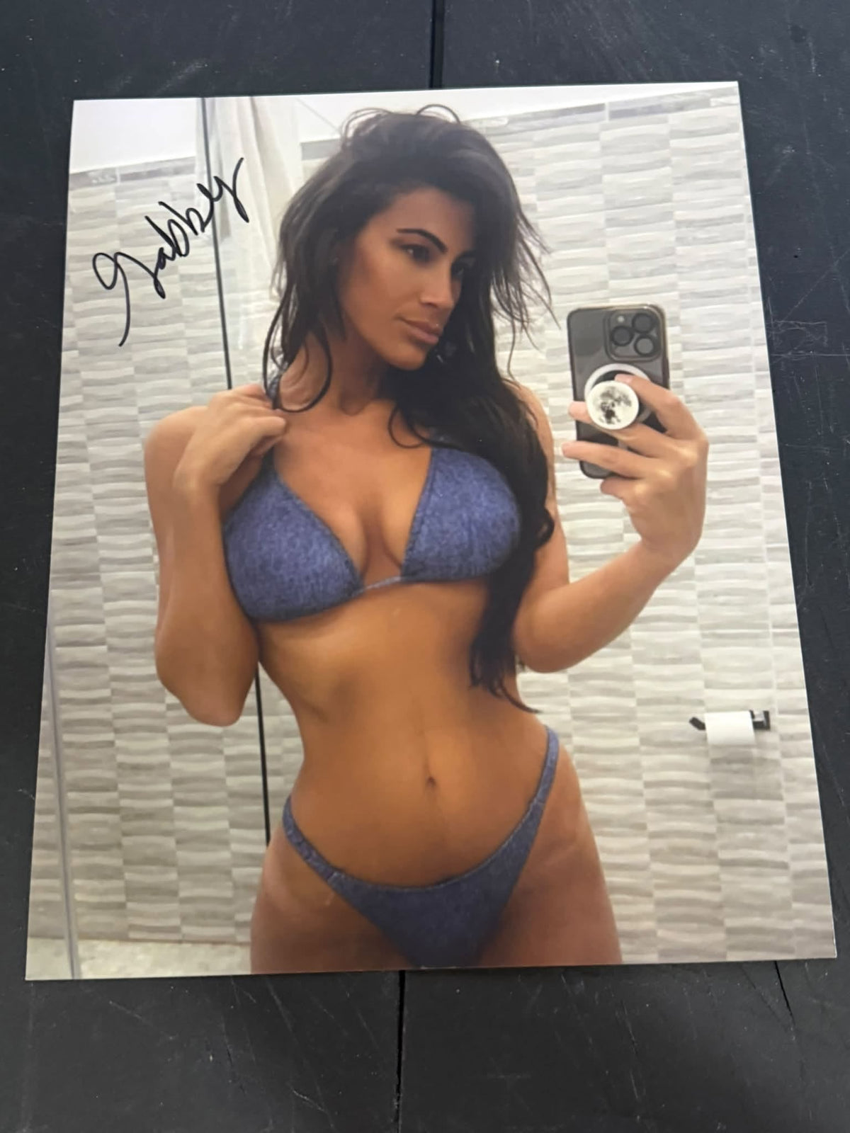 Gabby LaSpisa Autographed 8x10 Photo TNA Impact Wrestling