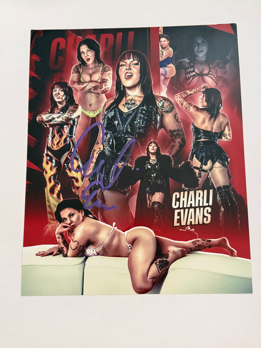 Charli Evans Autographed 8x10 photo