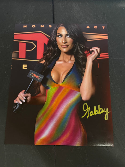 Gabby LaSpisa Autographed 8x10 Photo TNA Impact Wrestling