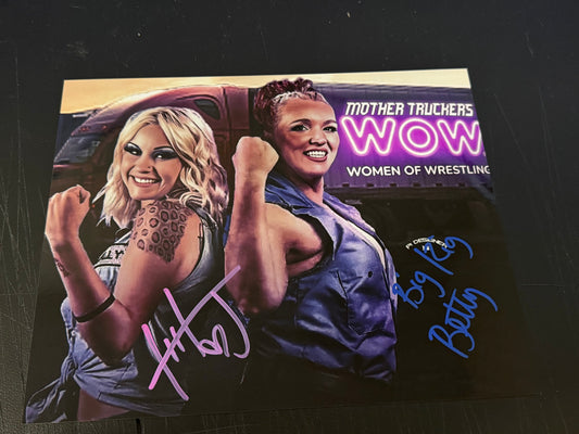 Haley & Maria JCW & WOW Autographed 8x10 Photo Dual signed