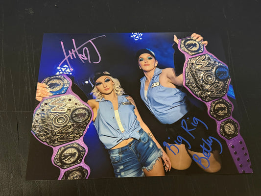 Haley & Maria JCW & WOW Autographed 8x10 Photo Dual Signed