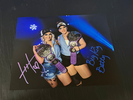 Haley & Maria JCW & WOW Autographed 8x10 Photo Dual Signed