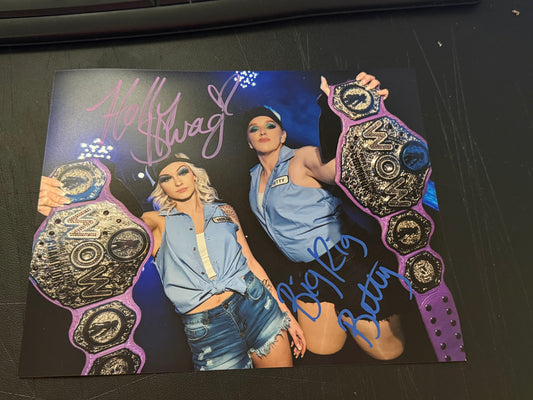 Holly Swag & Big Rig Betty Signed 8x10 Dual Signed Photo aka Haley J & Amazing Maria