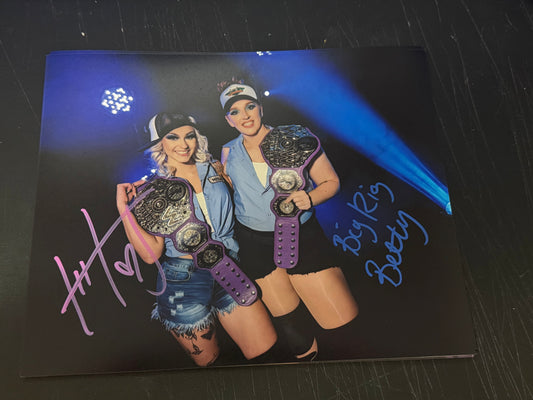 Holly Swag & Big Rig Betty Signed 8x10 Dual Signed Photo aka Haley J & Amazing Maria
