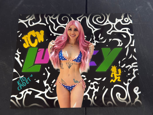 JCW Lunacy Ring Announcer, Singer, Professional Journalist Kid Cadet 8x10 Autographed Photo