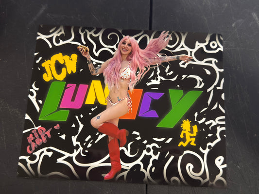 JCW Lunacy Ring Announcer, Singer, Professional Journalist Kid Cadet 8x10 Autographed Photo