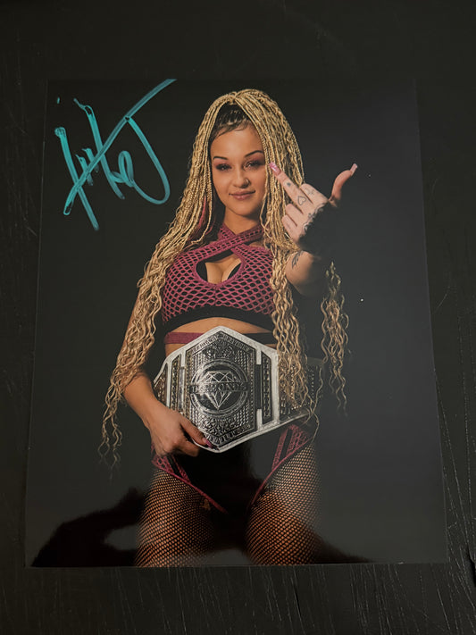 Hollyhood Haley J OVW Netflix OVW JCW Power Slap Signed Autograph 8x10 Photo