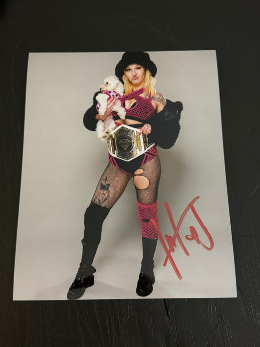 Hollyhood Haley J OVW Netflix OVW JCW Power Slap Signed Autograph 8x10 Photo