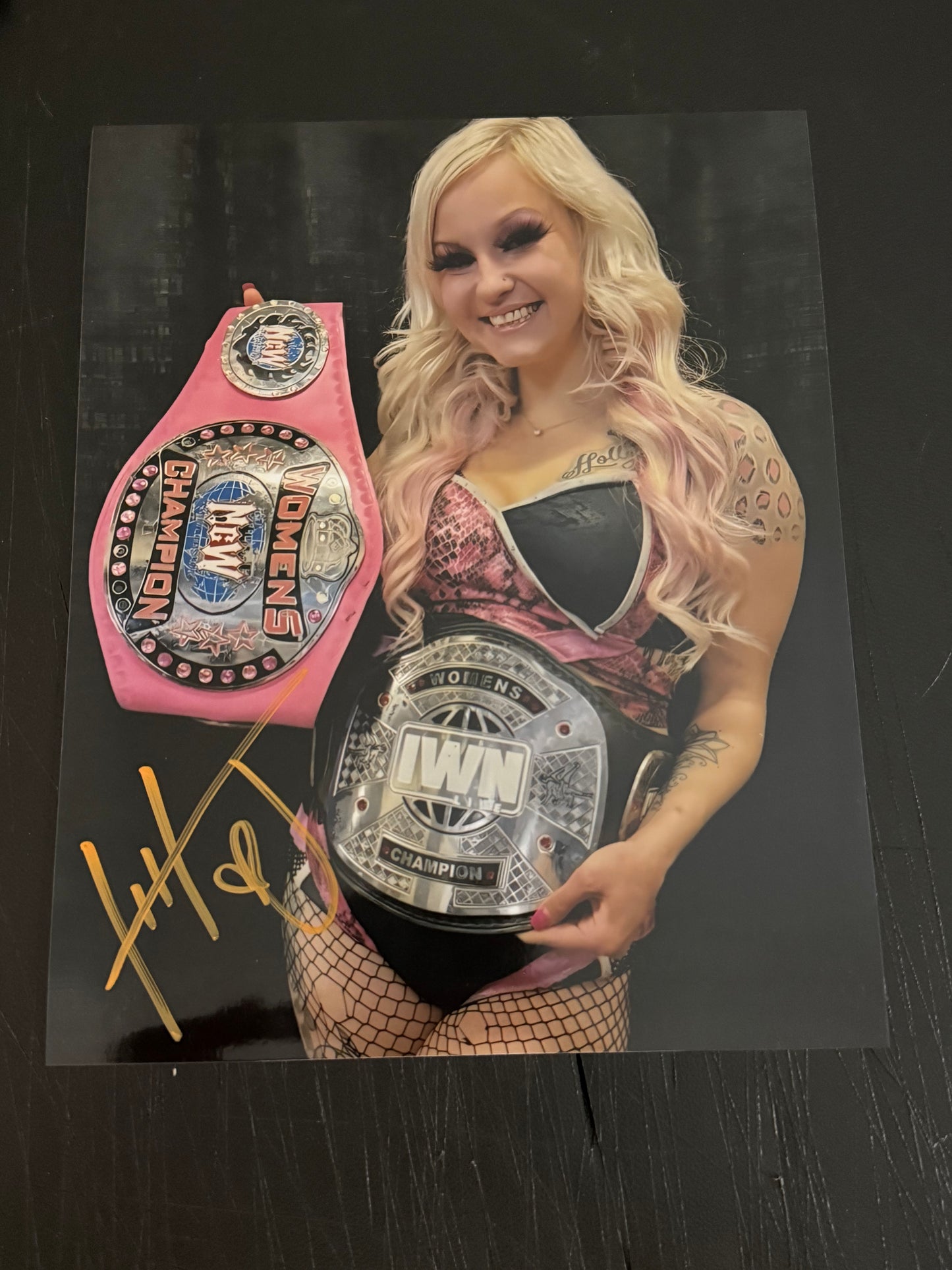 Hollyhood Haley J OVW Netflix OVW JCW Power Slap Signed Autograph 8x10 Photo