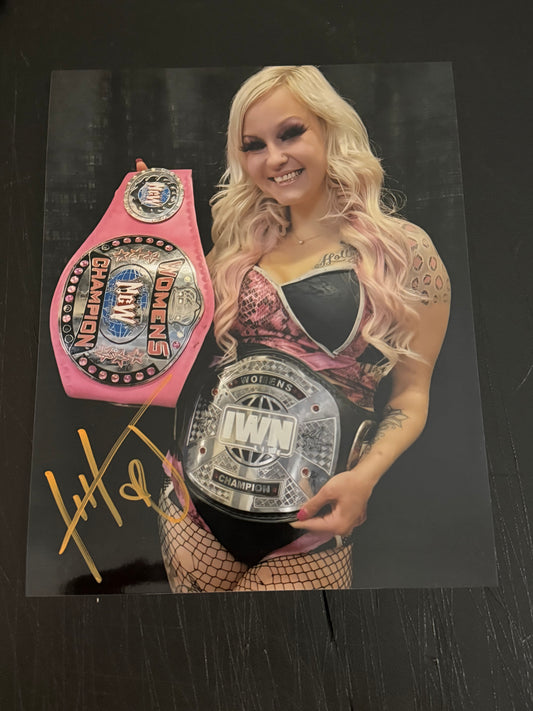 Hollyhood Haley J OVW Netflix OVW JCW Power Slap Signed Autograph 8x10 Photo