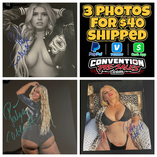 3 Paige Collett Autographs 8x10. ***SPECIAL***