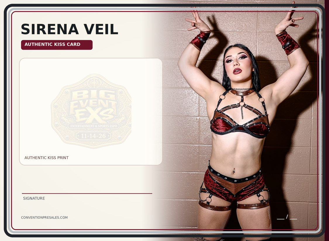 Pre-order Sirena Veil Autograph & Kiss Card #’d Limited