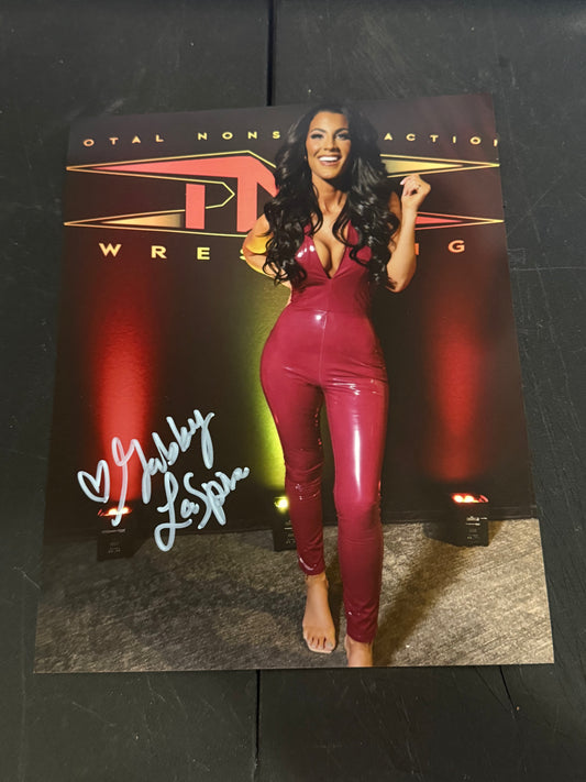 Gabby LaSpisa Autographed 8x10 Photo TNA Impact Wrestling