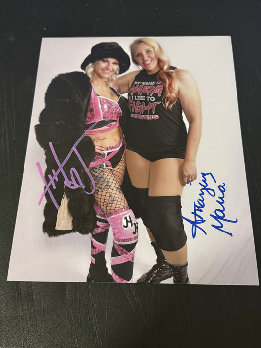 Haley & Maria JCW & WOW Autographed 8x10 Photo Dual Signed
