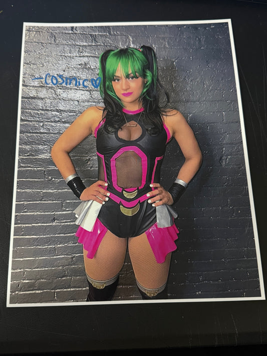 Cosmic AUTOGRAPH Signed Autographed 8.5x11 Photo Professional Wrestler