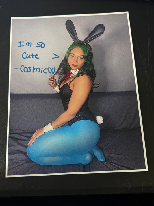 Cosmic AUTOGRAPH Signed Autographed 8.5x11 Photo Professional Wrestler