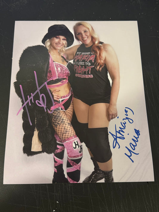 Holly Swag & Big Rig Betty Signed 8x10 Dual Signed Photo aka Haley J & Amazing Maria