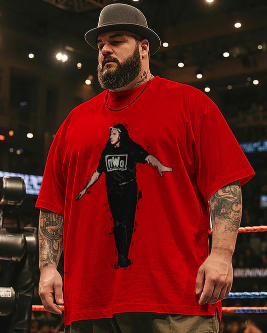 NWO Wolf Pack Red with Scott Hall in Black Short Sleeve T-Shirt