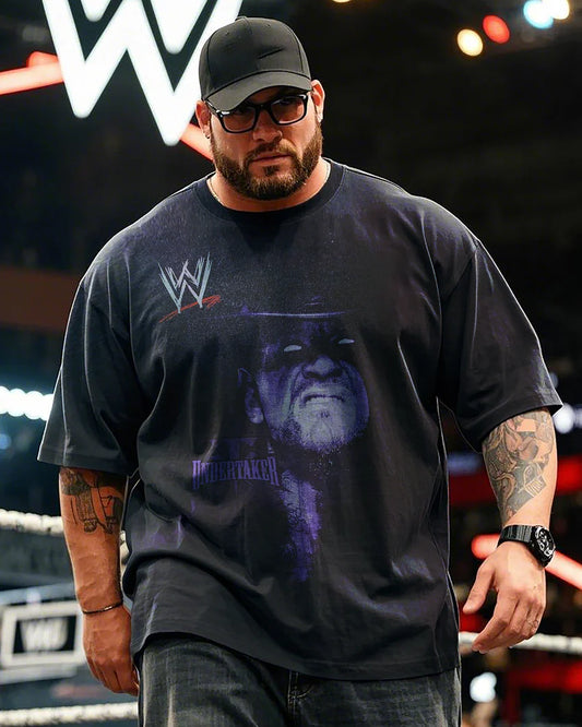 The Undertaker Purple on Black T-Shirt
