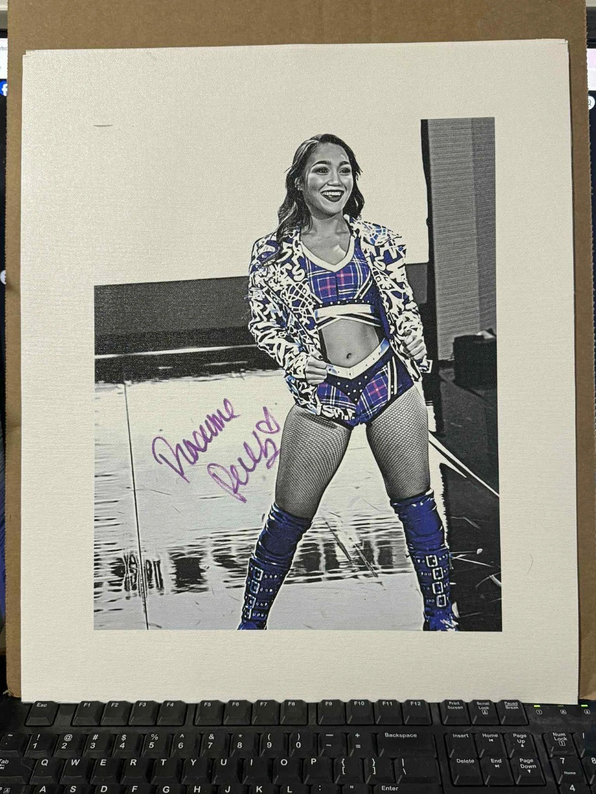 Roxanne Perez Signed Canvas Print Full Signature 18x15