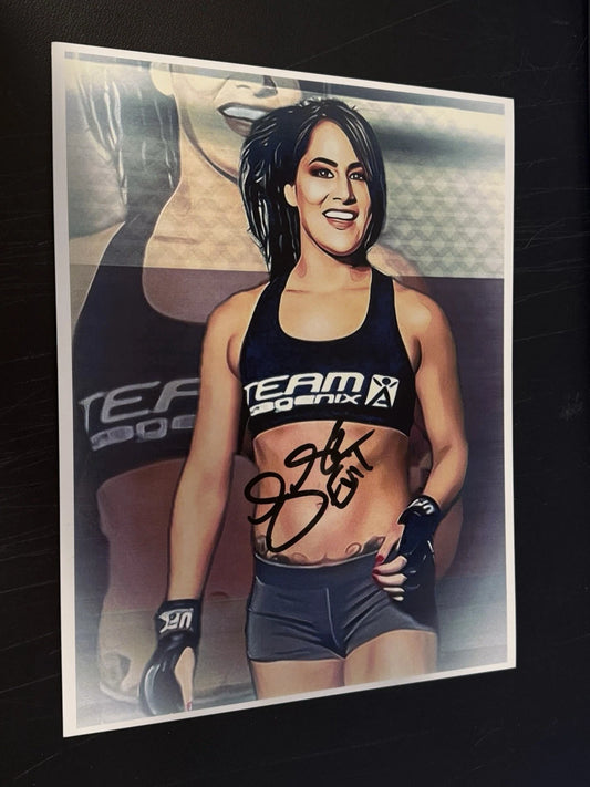 Jessica Eye Signed 8.5x11 Autographed Signed Photo Female UFC Fighter