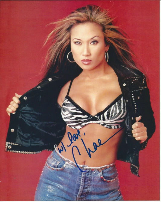 Chae autographed 8x10 #4 Free Shiping Sexy Nitro Girl WCW Penthouse