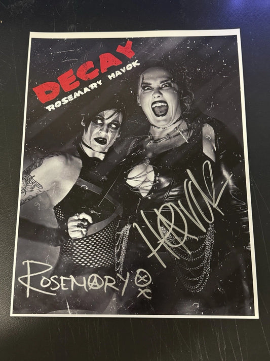 Rosemary & Jessicka Havok Dual Autographed 8.5x11 Photo