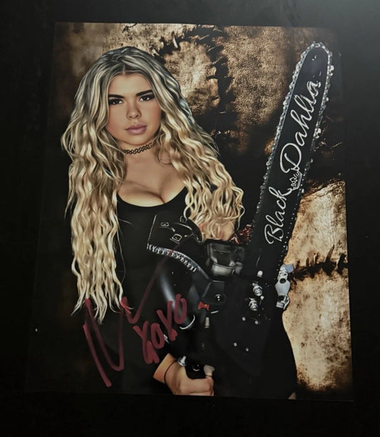 Paige Collette Black Dahlia 8x10 SIGNED Photo Wrestling Autograph CRPS Advocate