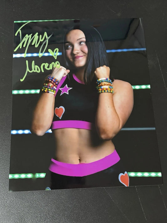 Izzy Moreno Custom Edit Signed &x10 Photo Autographed Bayley Superfan WWE AEW