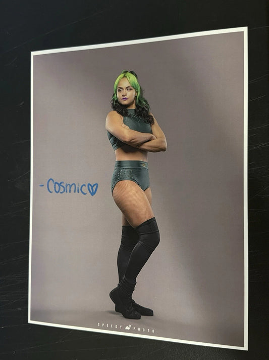 Cosmic AUTOGRAPH Signed Autographed 8.5x11 Photo Professional Wrestler