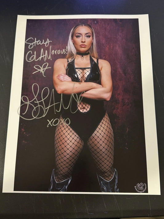 Gia Miller Signed Autographed 8.5x11 Photo TNA Impact Knockout Inscribed